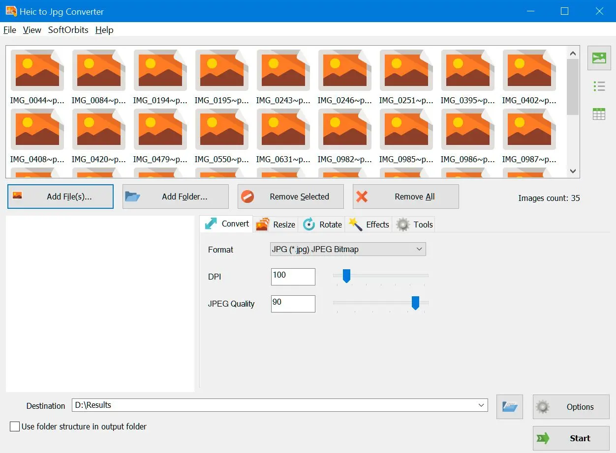 HEIC to JPG Converter Zrzut ekranu.