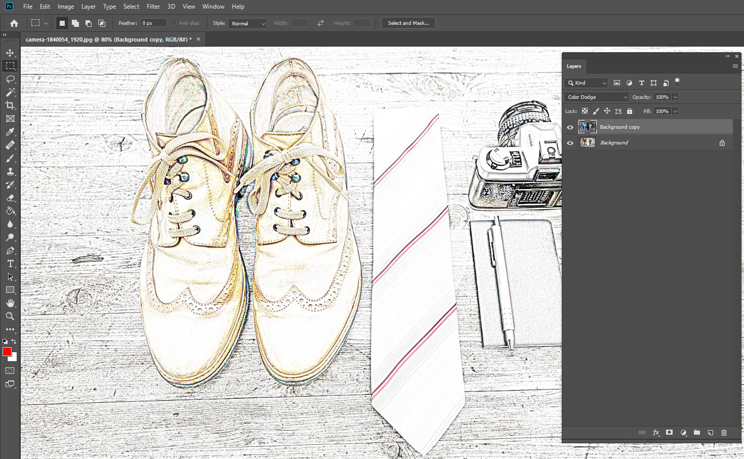 Photoshop rysunek linii kolorowy z efektem rozmycia gaussa..