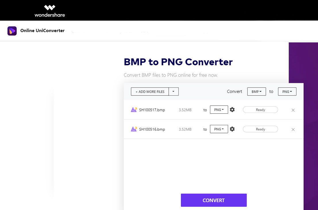 Wybierz pliki BMP do konwersji na PNG..
