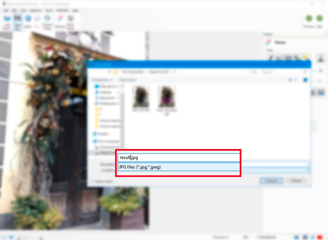 Wybierz folder docelowy, aby zapisać wynik w programie Photo Stamp Remover..