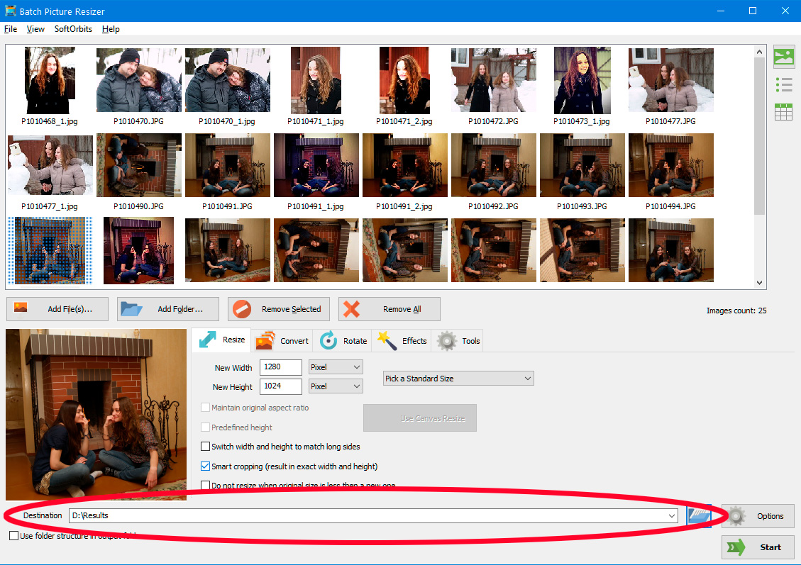 Wybierz folder docelowy.