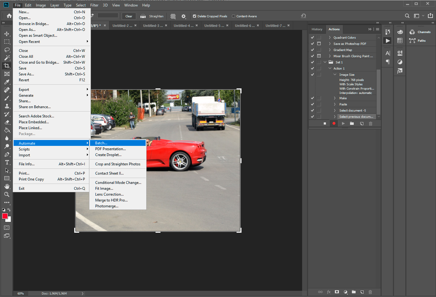 Kadrowanie obrazów w adobe photoshop.
