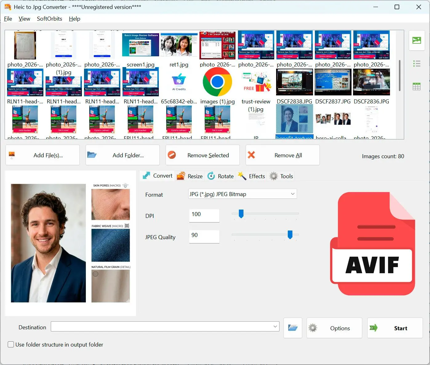 HEIC to JPG Converter Zrzut ekranu.