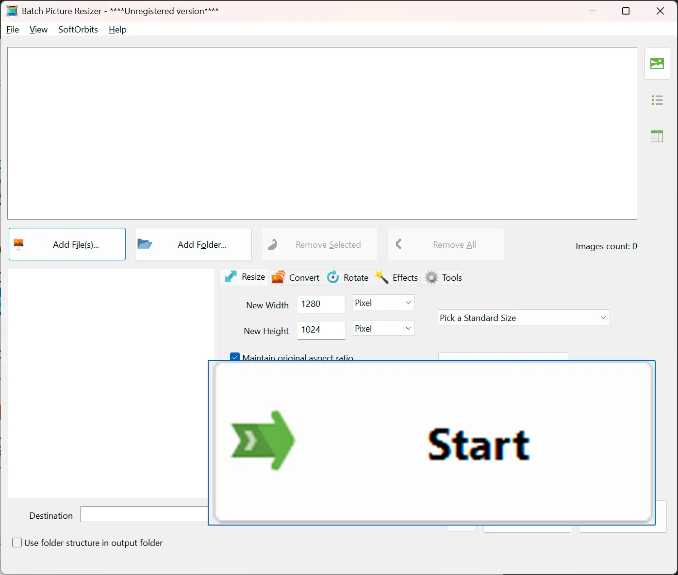 Naciśnij Start.