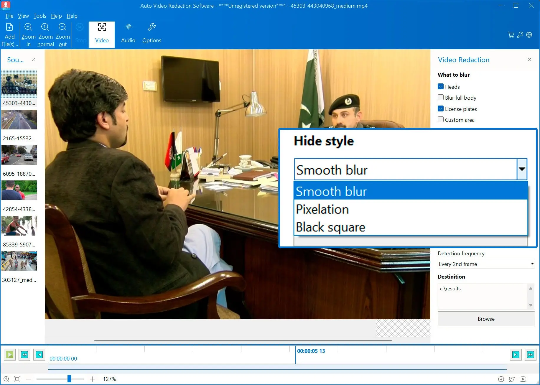 Wybierz Styl Rozmycia.