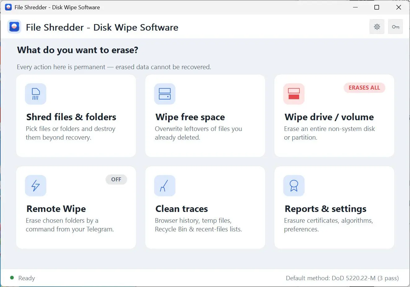 File Shredder - Disk Wipe Software Zrzut ekranu.