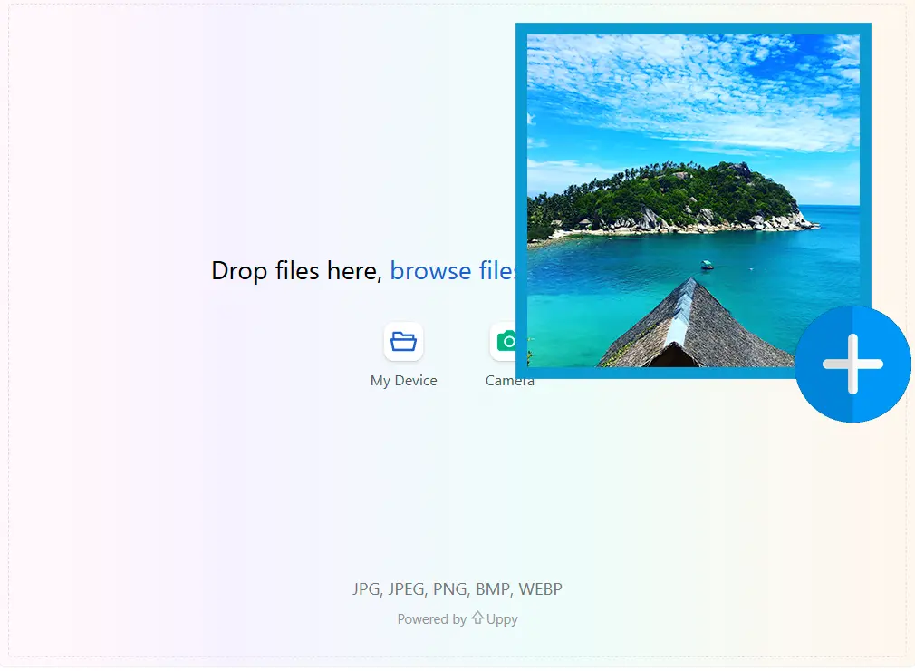 Prześlij zdjęcie w niskiej rozdzielczości.
