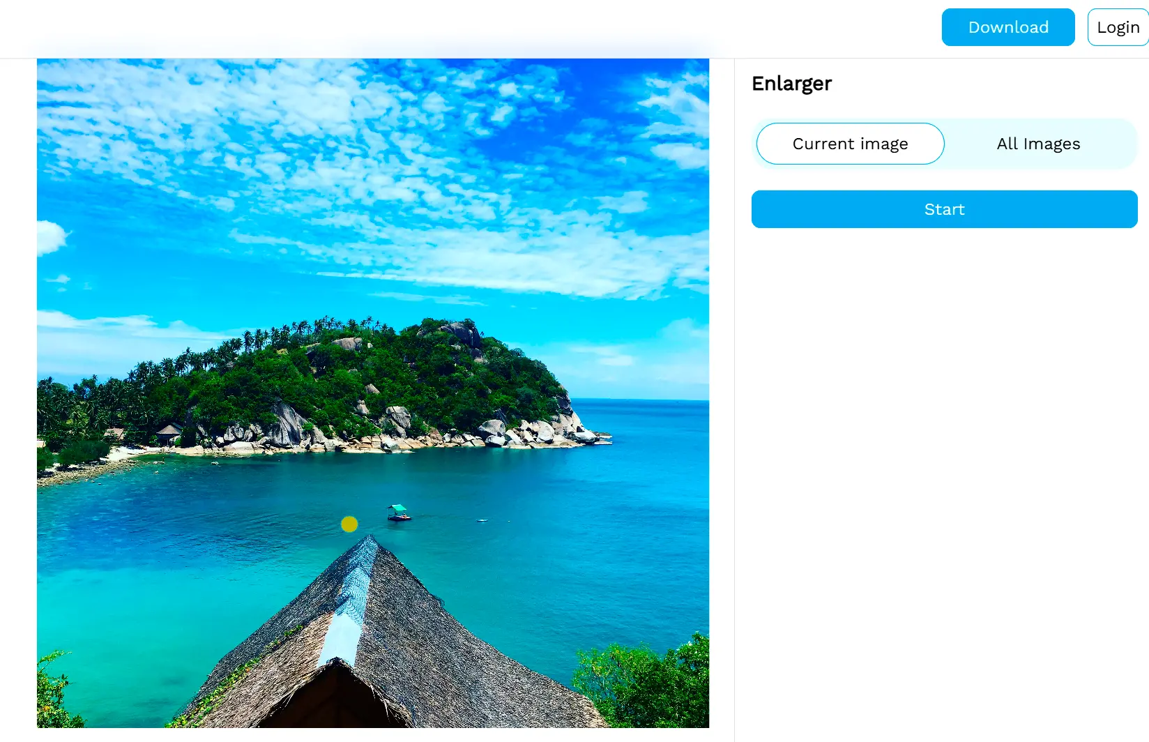 Kliknij przycisk Upscale.