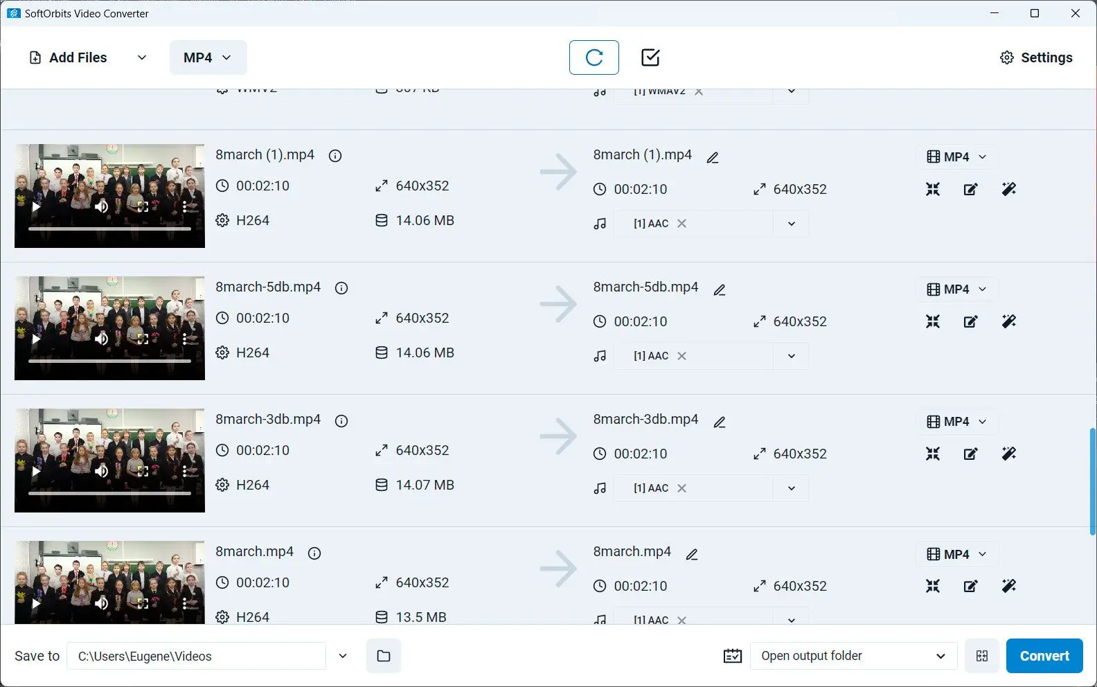 SoftOrbits Video Converter: Zrzut ekranu.