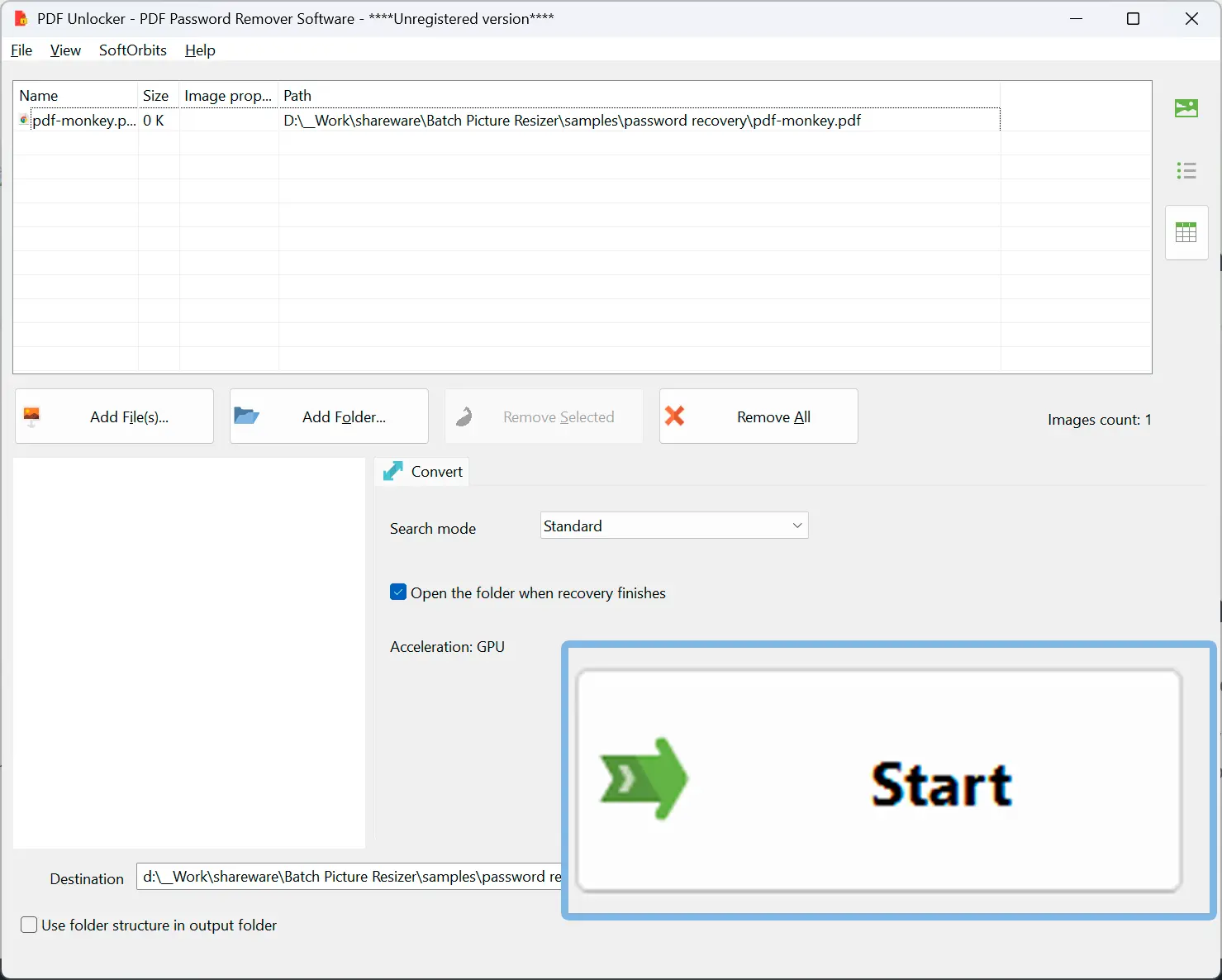 Naciśnij Start.