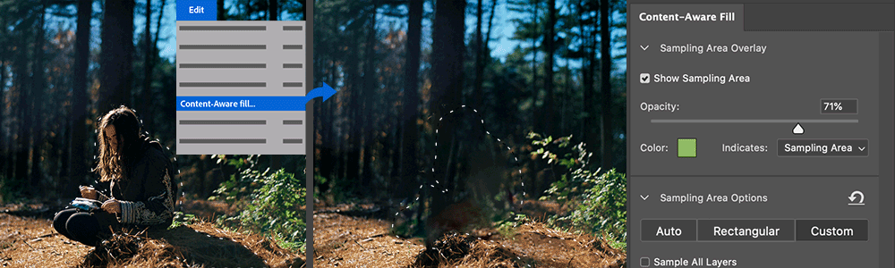 usuń znak wodny w photoshopie