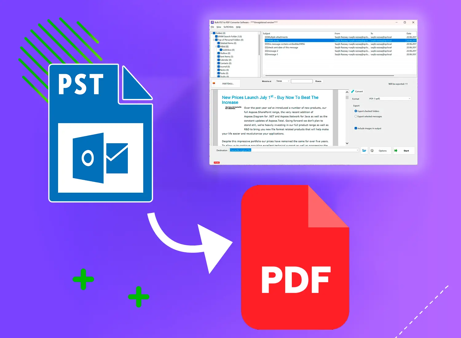 Co otrzymujesz z konwertera PST na PDF.