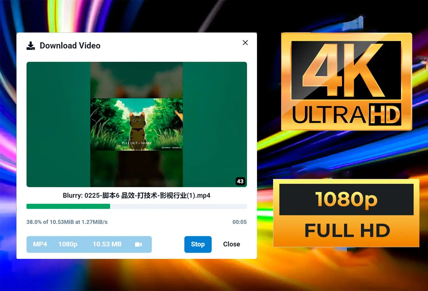 Jakość HD i 4K.