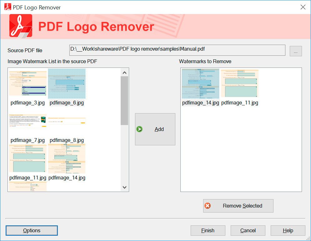 SoftOrbits PDF Logo Remover Zrzut ekranu.