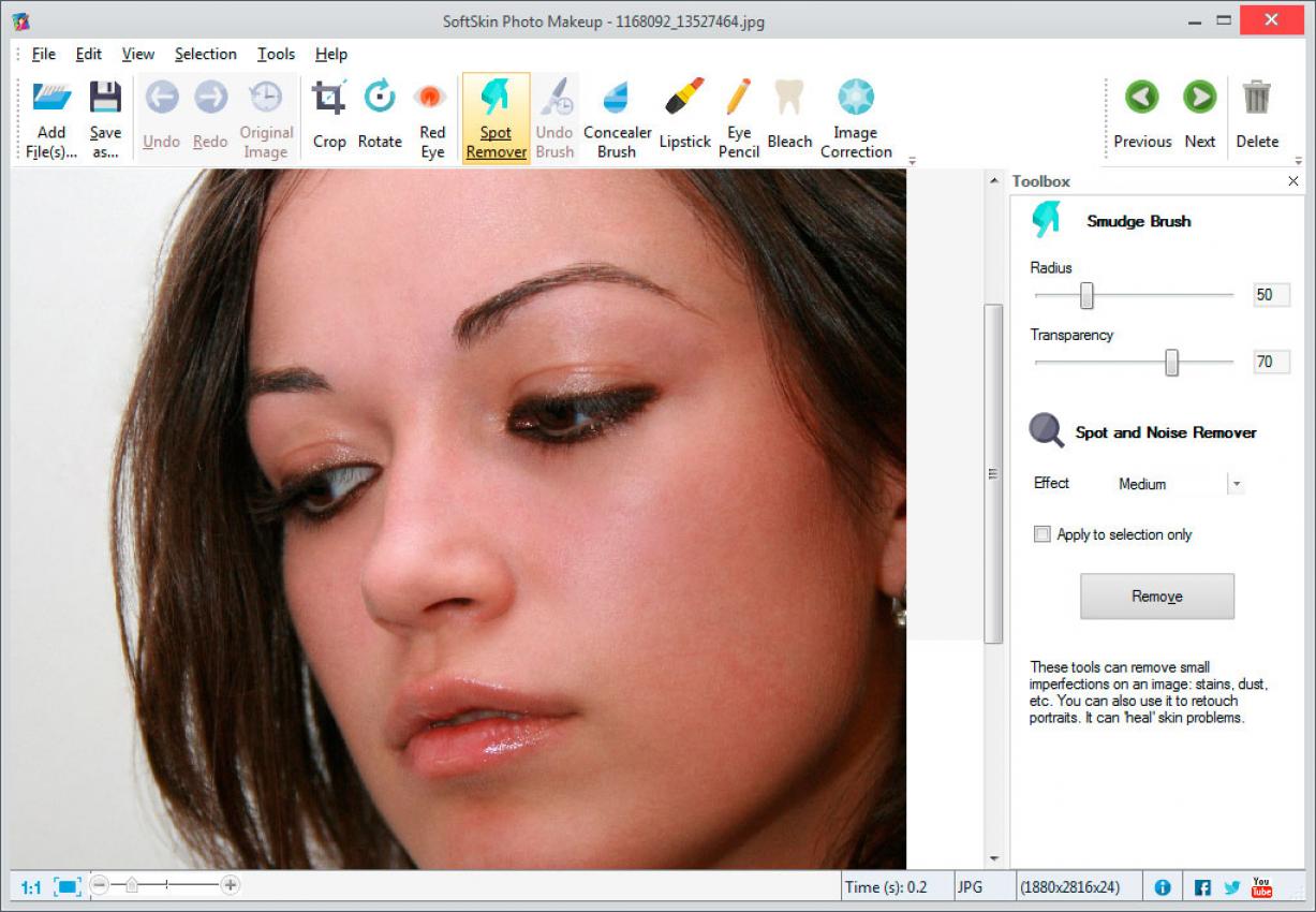 SoftSkin Photo Makeup Zrzut ekranu.